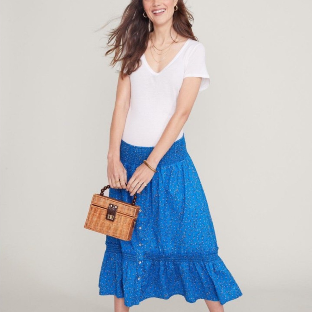 Hatch Jolie skirt blue ditsy size 0